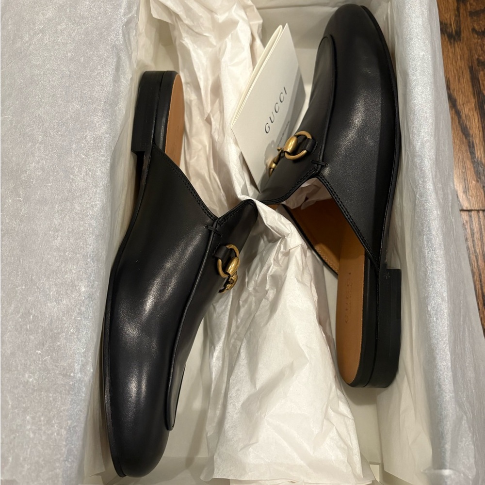 Gucci Women’s black loafer mules size 37 - Picture 5 of 7